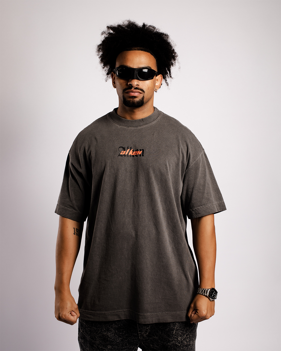 Camiseta Oversized Hagime Chumbo | Algodão 220g Estonado – ALKEN