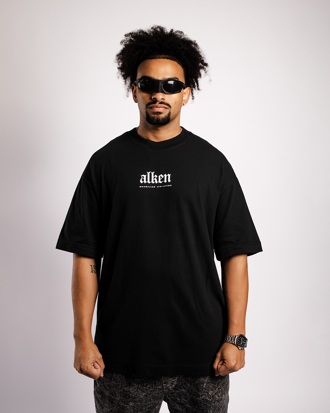 Camiseta Oversized Hagime Preta | Algodão 220g Estonado – ALKEN